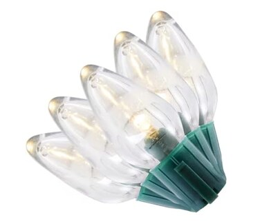 25 LED C-9 Lights, Warm White