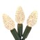 150 LED C6 String Lights on Spool - Warm White/Green Wire