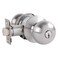 Arrow MK Series Grade 2 Storeroom Cylindrical Lockset, Tudor Knob, Conventional C Keyway, Satin Chrome Finish, Non-Handed, 2-3/4" Backset, T-Strike