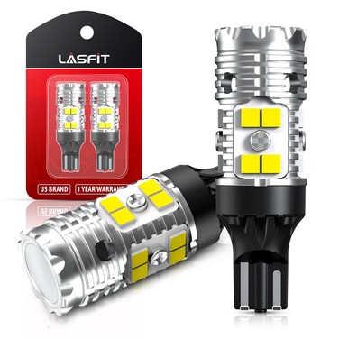 LASFIT 921 LED Bulb Reverse Lights 912 T15 Back Up Light CANBUS Error Free W16W 906 Reversing Bulb 904 916 6000K Xenon White New Upgrade Design(Pack of 2)