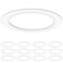 Sunco 12 Pack Goof Rings for Recessed Light Fixture Living Room Can Light Goof Trim Ring, Outer Diameter 8.6-inch, Inner Diameter 6.2-inch, Matte Finish, Flush Mount, 5-6 Inch, White