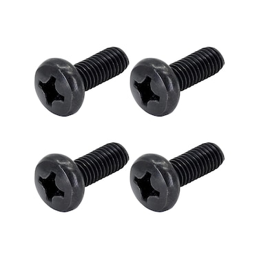 Black License Plate Screws for Lexus, Toyota, and Honda, Phillips Machine Pan Head 18-8, Stainless Steel, M6-1.0 x 16 mm Bolt (Pack of 4)
