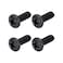 Black License Plate Screws for Lexus, Toyota, and Honda, Phillips Machine Pan Head 18-8, Stainless Steel, M6-1.0 x 16 mm Bolt (Pack of 4)