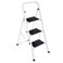Best Choice Products 3 Step Ladder Folding Sturdy Lightweight Portable Step Stool for Kitchen, Bedroom, Home w/Non-Slip Rubber Feet, Padded Platforms Pads, 330lb Capacity - White