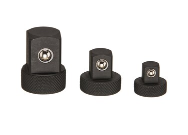 ARES 70198 - Low Profile Impact Socket Adapter Set - Impact-Rated Heat-Treated Chrome Vanadium Steel Features Knurling For Enhanced Grip