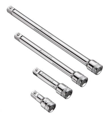 ARES 70244-4-Piece 3/8-Inch Drive Socket Extension Set - Includes 1 3/4-Inch, 3-Inch, 6-Inch and 8-Inch Extensions - Premium Chrome Vanadium Steel with Mirror Finish
