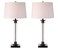 JONATHAN Y JYL1008A-SET2 Set of 2 Table Lamps Mason 30" Glass and Metal LED Table Lamp Bedside Desk Nightstand Lamp for Bedroom Living Room Office College Bookcase LED Bulbs Included, Black/Clear