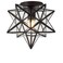 JONATHAN Y JYL9035A Stella 12" Moravian Star Metal/Glass LED Flush Mount Contemporary Dimmable, for Kitchen,Hallway,Bathroom,Stairwell, Oil Rubbed Bronze