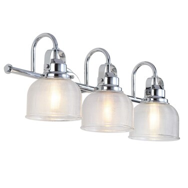 JONATHAN Y JYL7409A Virginia 25.25" 3-Light Metal/Glass LED Traditional Classic Vanity Light Modern 2700K LED 4W Bulbs Entryway Lobby Kitchen Bathroom Bedroom Living Room Hallway, Chrome
