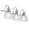JONATHAN Y JYL7409A Virginia 25.25" 3-Light Metal/Glass LED Traditional Classic Vanity Light Modern 2700K LED 4W Bulbs Entryway Lobby Kitchen Bathroom Bedroom Living Room Hallway, Chrome