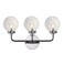 JONATHAN Y JYL9058A Caleb 3-Light 22" Brass Vanity, Contemporary, Modern, Office, Living Room, Family Room, Dining Room, Kitchen, Bedroom, Bathroom, Hallway, Foyer, Chrome/Black