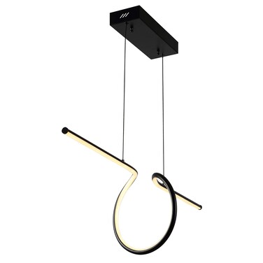 JONATHAN Y JYL7029B Ali 34.5" Dimmable Adjustable Integrated LED Metal Linear Pendant Minimalistic Modern Contemporary Dining Room Living Room Kitchen Foyer Bedroom Hallway, Black
