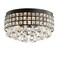 JONATHAN Y JYL6142A Meredith 14.5" 3-Light Crystal Drops/Metal LED Flush Mount, Classic, Transitional, Traditional,Glam, Dimmable, 2700K Warm Light Kitchen,Hallway,Bathroom,Stairwell, Black/Clear
