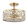 JONATHAN Y JYL9071A Leila 3-Light 13.25" Iron/Crystal Modern Glam LED Flush Mount Classic,Designer,Glam,Traditional Dimmable, 2700K Cozy Warm Light, for Kitchen,Hallway,Bathroom,Stairwell, Gold