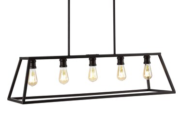 JONATHAN Y JYL7521A Floyd 38" 5-Light Bohemian Farmhouse Iron Adjustable LED Pendant Modern Contemporary Dining Room Living Room Kitchen Island Foyer Bedroom Hallway, Oil Rubbed Bronze
