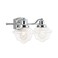 JONATHAN Y JYL3531A Orleans 16.75" 2-Light Iron/Glass Schoolhouse Coastal Cottage LED Vanity Light French Country 2700K LED 4W Bulbs Entryway Lobby Kitchen Bathroom Bedroom Hallway, Chrome