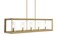 JONATHAN Y JYL7414C Anna 38.5" Linear 5-Light Metal/Glass LED Pendant Contemporary Transitional Traditional Dimmable Dining Room Living Room Kitchen Foyer Bedroom Hallway, Brass Gold