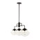 JONATHAN Y JYL7588A Avery 37.5" 3-Light Industrial Farmhouse Rustic Iron/Glass Linear LED Pendant Coastal Dining Room Living Room Kitchen Island Foyer Bedroom, Oil Rubbed Bronze/Clear