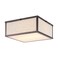 JONATHAN Y JYL1311A Grant 14.13" 2-Light Square Linen Iron LED Flush Mount, Farmhouse, Industrial, Coastal, Contemporary, Modern, Minimalist for Bedroom, Living Room, Office, Oil Rubbed Bronze
