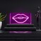 JONATHAN Y NEN1024A Lips 11.88" X 5.88" Contemporary Glam Acrylic Box USB Operated LED Neon Light, Pink