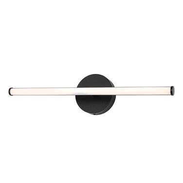 JONATHAN Y JYL7118A Emerson 20.25" 1-Light Modern Industrial 360-Degree Rotatable Aluminum Integrated LED Vanity Light Mid-Century, Coastal Bathroom Hallway Living Room Bedroom Mirror Cabinet, Black