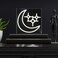 JONATHAN Y NEN1034A Starry Crescent 10" Square Contemporary Glam Acrylic Box USB Operated LED Neon Light, White