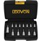 LEXIVON Torx Bit Socket Set, Premium S2 Alloy Steel   13-Piece Star T8 - T60 Set   Enhanced Storage Case (LX-143)