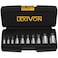 LEXIVON XZN Triple Square Spline Bit Socket Set, Premium S2 Alloy Steel   10-Piece European Style M4 - M18 Set   Enhanced Storage Case (LX-145)