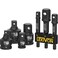 LEXIVON Impact Socket Adapter Combo Kit, 7-piece Increaser, Reducer &amp; Extension Set   1/4"-3/8"-1/2" Impact Driver Conversions, Active Rust Protection By Black-Phosphate Coating Treatment (LX-109)