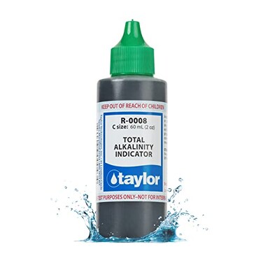Taylor R-0008-C, Total Alkalinity Indicator, 2 Ounce, For Testing Total Alkalinity Levels in Pool and Spas, Dropper Refill for Water Test Kits, Replace Annually   Made in the USA