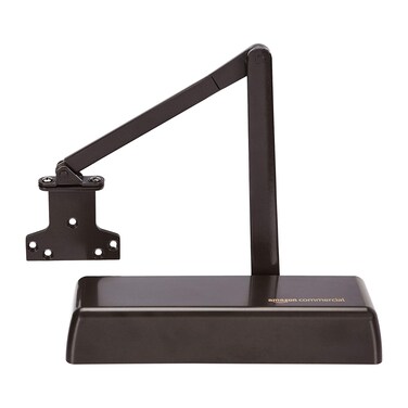 AmazonCommercial Door Closer, Standard arm with Adjustable Size 1-6,BC, PA Bracket,Plastic Cover, Dark Bronze, 1-Pack, ADA Compliant