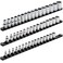 ARES 60124-3-Piece Red 17-Inch Aluminum Socket Rail Set with Locking End Caps - Includes 1/4-Inch, 3/8-Inch, and 1/2-Inch Drive Rails - Each Aluminum Rail Stores up to 16 Sockets