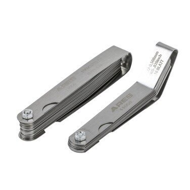 ARES 11042-2-Piece Tapered Feeler Gauge and Offset Feeler Gauge Set has 32 Dual-Marked SAE &amp; Metric Sizes - Offset has 16 Dual-Marked Sizes - Precisely Measure Mechanical Clearances