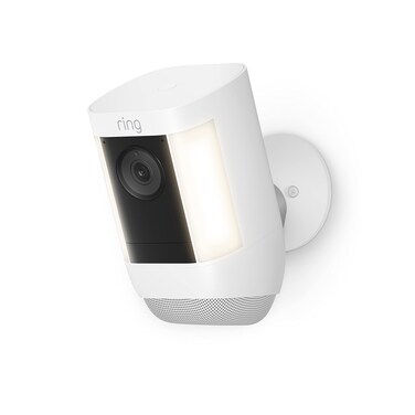 Ring Spotlight Cam Pro, Battery   3D Motion Detection, Two-Way Talk with Audio+, and Dual-Band Wifi (2022 release) - White