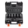 VEVOR 1/2" Drive Impact Socket Set, 9 Piece Deep Socket Set Metric 29-38mm, 6 Point Cr-Mo Spindle Axle Nut Impact Socket Set for Auto Repair,Easy-to- Read Size Markings, Includes Storage Case
