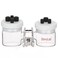 stonylab H-Type Electrolytic Cells, Borosilicate Electrochemical Cell with Double Electrolytic Cell Replaceable Ion-Exchange Membrane Electrolyzer Sealed Electrochemical Cells with PTFE Lids, 50 ml