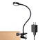 LEPOWER Clip on Light/Reading Light/Book Light Color Changeable/Night Light Clip on for Desk, Bed Headboard and Computers, Adapter Included (Black)