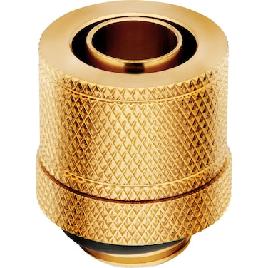 Corsair Hydro X Series, XF Compression 10/13 mm (3/8" or 1/2") ID/OD Fittings, Four Pack (G1/4 Inch BSPP Port Threads, Solid Brass Durability, Compatible with Additional Hydro X Adapters) Gold