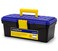 GOODYEAR - 12" [SMALL] Mini Tool Box for Hobby Tools, Accessories Storage Box with Handle, Removable Inner Tray, Lightweight &amp; Easy to Carry, One hand Snap Latch, Mini Plastic Storage Organizer