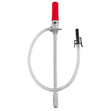 DEWAY Automatic Fuel Transfer Pump with Auto-Stop, 3X More Powerful D Battery Powered, Extra Long Hose, Portable Liquid Pump Transfers Gasoline, Water &amp; More at 2.4 Gal/Minute