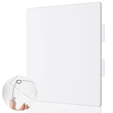 Morvat Adjustable Spring Access Panel, Fits 8x8-12x12 Inch, for Ceiling &amp; Drywall, Heavy-Duty Durable ABS Plastic &amp; Easy Install, Wall Hole Cover Plate for &amp; Electrical Wiring, White (1-Pack)