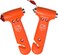 Swiss Safe Durable 5-1 Car Safety Hammer Car Window Breaker Breaker Tool w/Seatbelt Cutter - Emergency Escape Glass Hammer for Car - Truck, Car Safety Essentials &amp; Accessories - Orange, 2 Pack