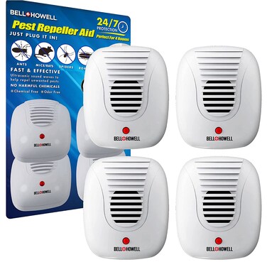 Upgraded 2024 Ultrasonic Pest Repeller Indoor 4 Pk, Mice Repellent Indoor Home Kit, DIY Pest Control at Home, Plug in Spider Repellent Indoor Rodent Repellent, Bug, Insect &amp; More, Family and Pet Safe