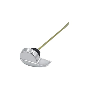 Side Mount Toilet Handle Replacement Kit with Stainless Steel Handle, Chain Trip Toilet Flushing Lever with Plastic Nut and Brass Plated Metal Arm, Chrome