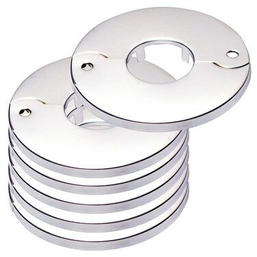 Floor and Ceiling Plate Split Flange, Fits 1-1/4 Inch IPS Galvanized Pipe or 1-1/2 Inch Copper Pipe, Chrome Finish (Pack of 6)