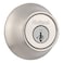 Kwikset 660 Deadbolt Deadbolt Lock, Satin Nickel Round Exterior Keyed Front Entry Door, Pick Resistant SmartKey Rekey Security, Single Cylinder Dead Bolt, with Microban Protection