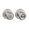 Kwikset Tylo Entry Door Knob with Lock and Key, Secure Keyed Handle Exterior, Front Entrance and Bedroom, Satin Nickel, Pick Resistant SmartKey Rekey Security and Microban