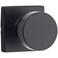 Kwikset Pismo Interior Passage Door Knob, Handle For Closet and Hallway Doors, Non-Locking Doorknob in Matte Black, with Microban Protection, Square Rose