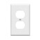 Enerlites 8821-W Duplex Receptacle Outlet Wall Plate, Standard Size 1-Gang, Polycarbonate Thermoplastic, White