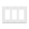 ENERLITES Decorator Light Switch or Receptacle Outlet Wall Plate, Gloss Finish, Size 3-Gang 4.50" x 6.38", Polycarbonate Thermoplastic, 8833-W, White , Standard Size , 1 Count ( Pack of 1)